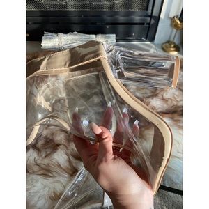 Translucent thigh high boots